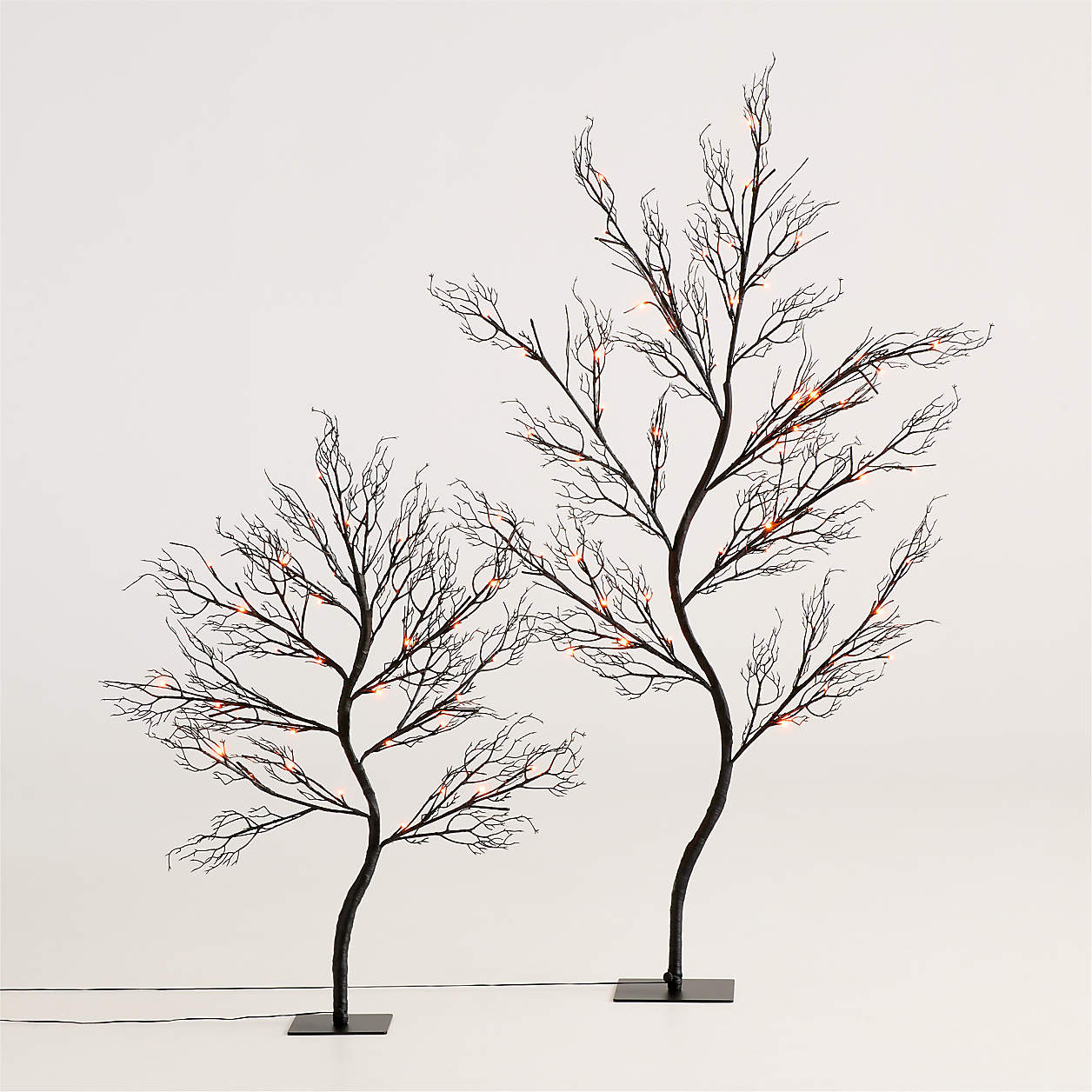 Faux Pre-Lit Black Branch Tree 3' | Crate & Barrel | Crate & Barrel