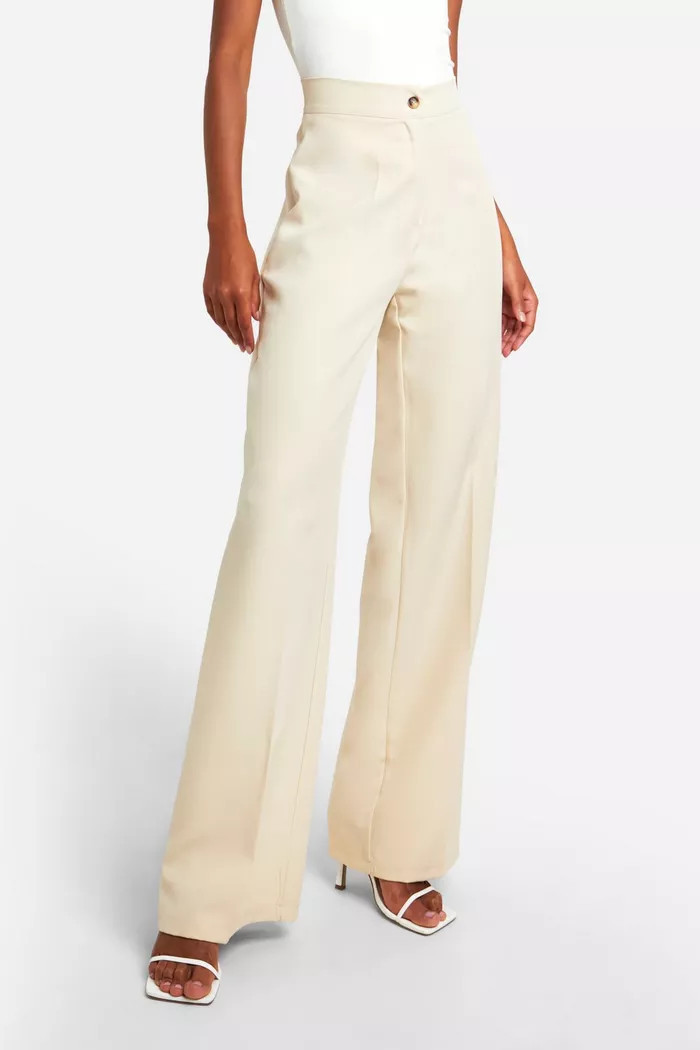 Tall Woven Tailored Straight Leg Pants | boohoo (US & Canada)