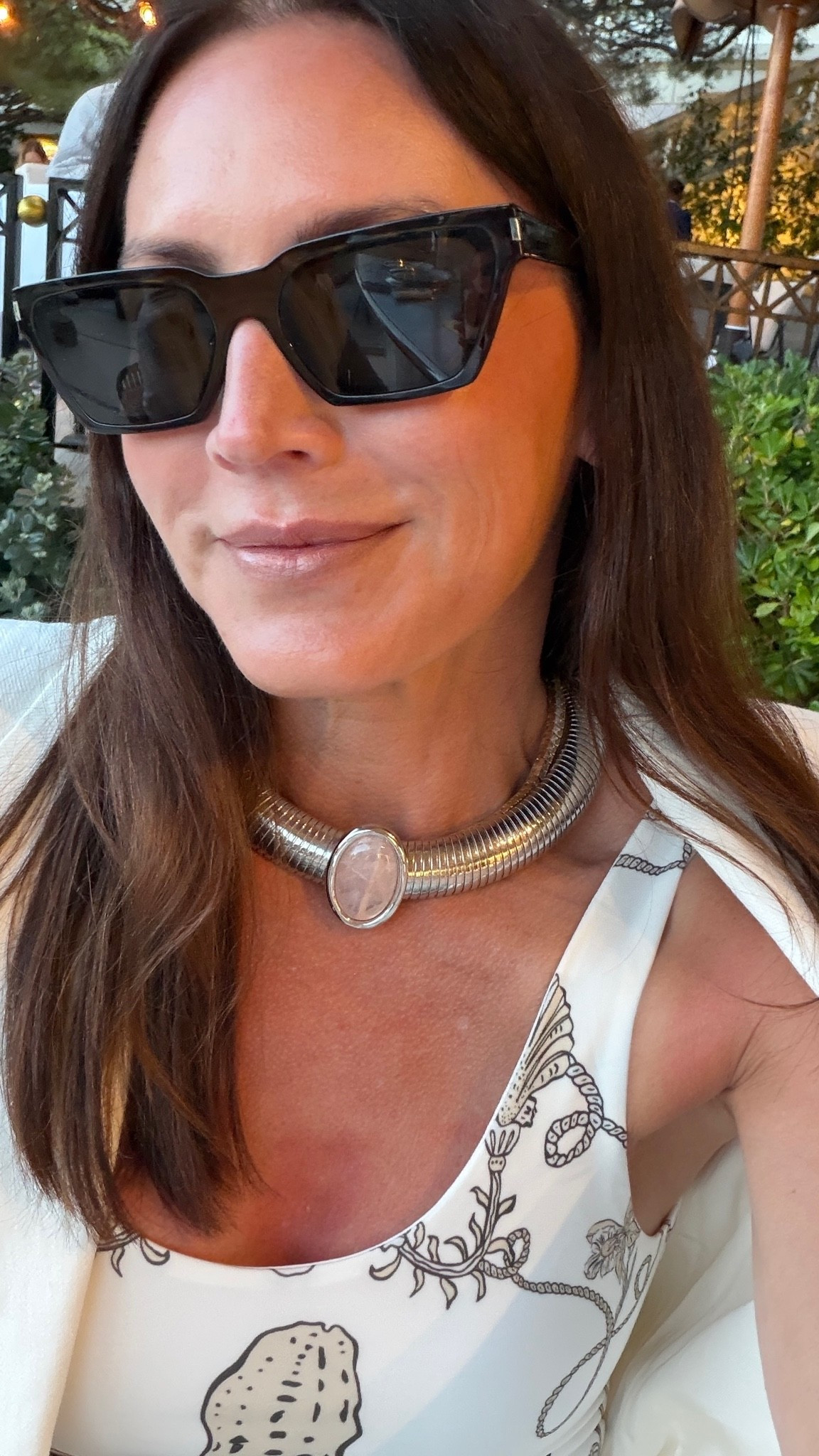 Statement necklace, beach vacation outfit