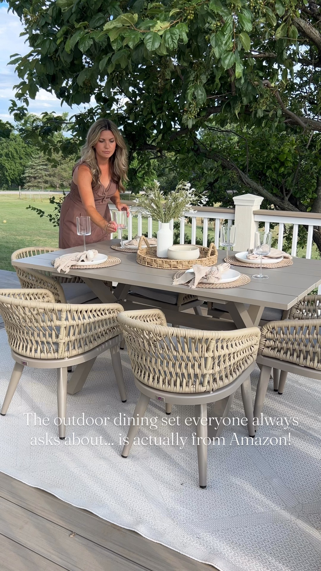 The prettiest outdoor dining set! Available on Amazon. Love the details and color of the table. Amazing quality!

Outdoor furniture, patio furniture, outdoor dining set 

#LTKHome #LTKSaleAlert