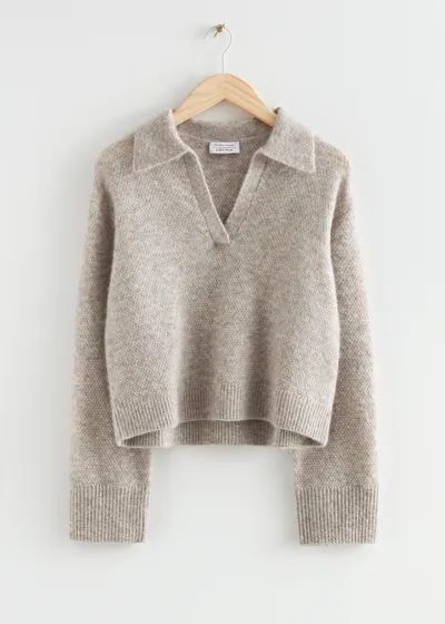 Collared Boxy Knit Jumper | & Other Stories (EU + UK)