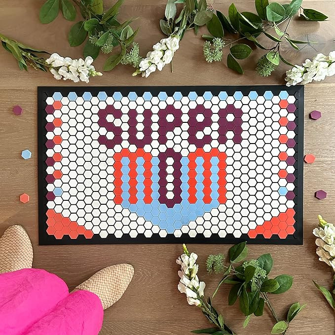 Letterfolk Customizable Doormat and Tile Set Bundle- Bundle of 300 Tile Sets and White Tile Mat -... | Amazon (US)