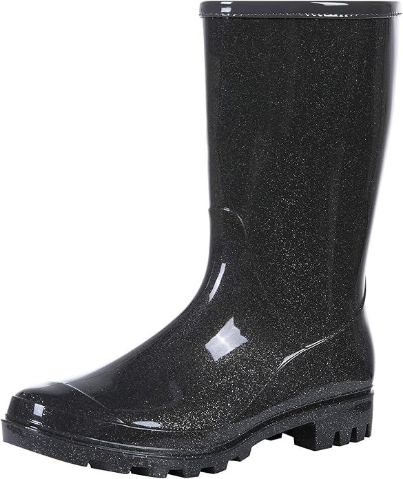 Women's Mid Calf Rain Boots Waterproof Garden Shoes | Amazon (US)