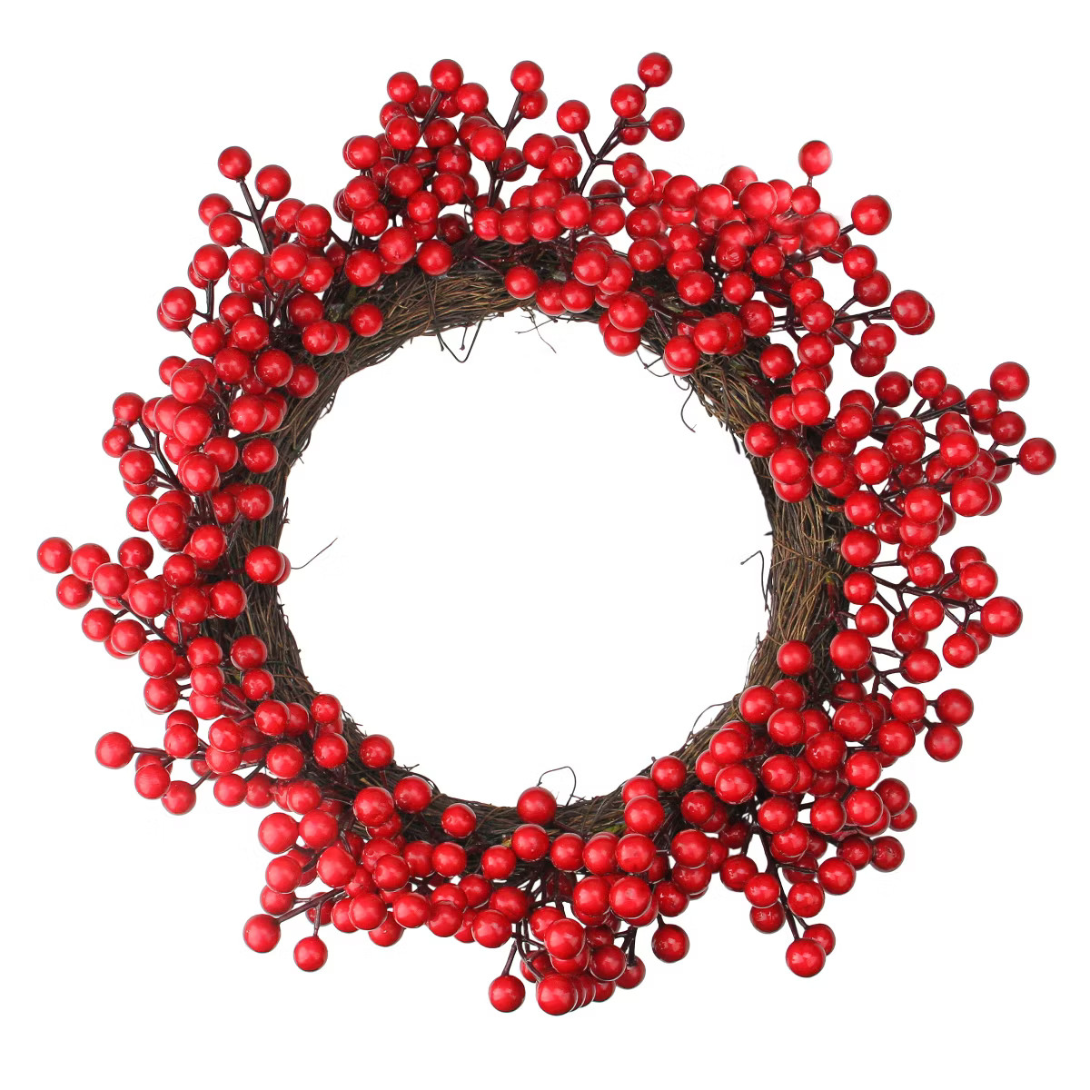 Northlight 16" Unlit Crimson and Merlot Red Berries Artificial Winter Christmas Wreath | Target