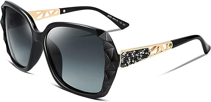 FEISEDY Classic Polarized Women Sunglasses Sparkling Composite Frame B2289 | Amazon (US)