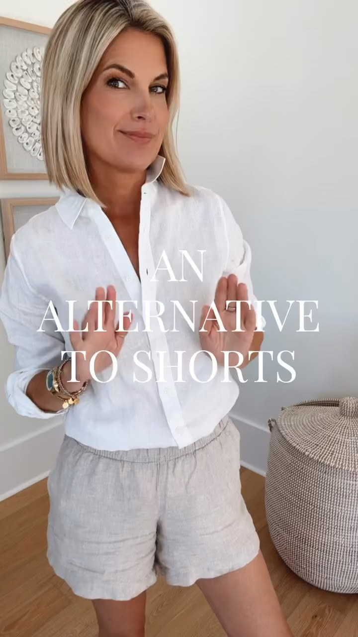 A linen skirt is a great alternative to shorts if you’re looking for a little more coverage.  The midi skirt flexes better for the office, the maxi skirt is more casual.  I have small in both and in the linen shirt and organic cotton sweater.

#LTKTall #LTKWorkwear #LTKootd