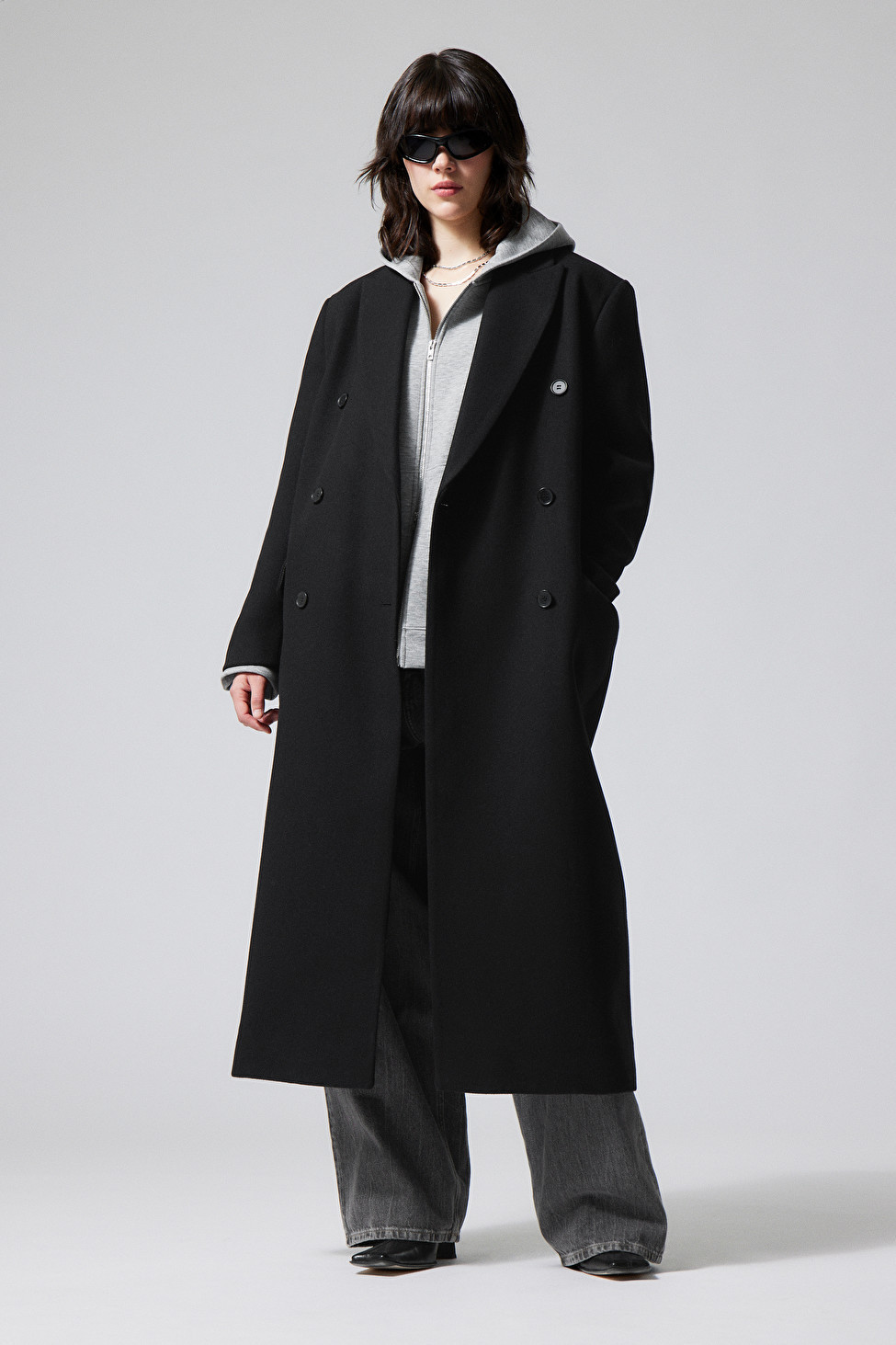 Alex Oversized Wool Blend Coat | Weekday