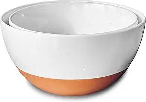 Mora Ceramic Large Mixing Bowls - Set of 2 Nesting Bowls for Cooking, Serving, Popcorn, Salad etc... | Amazon (US)