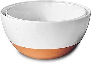 Mora Ceramic Large Mixing Bowls - Set of 2 Nesting Bowls for Cooking, Serving, Popcorn, Salad etc... | Amazon (US)