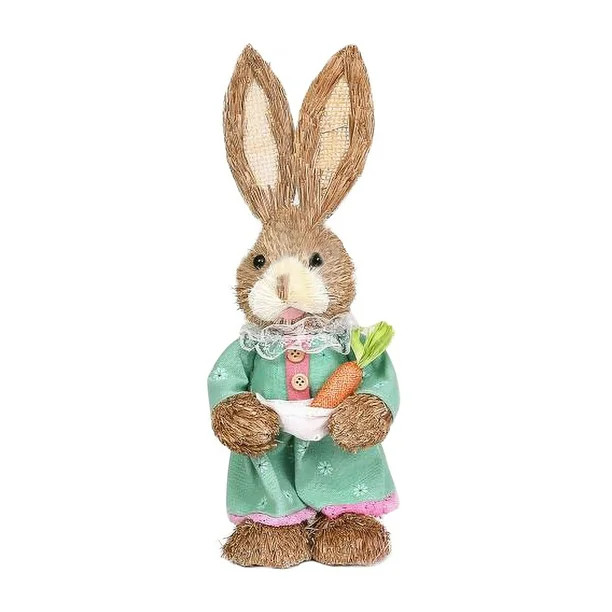 TOYFUNNY Easter Simulation Bunny Home Garden Bunny Decoration Creative Straw Bunny - Walmart.com | Walmart (US)
