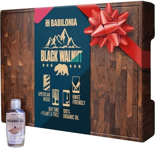 American Black Walnut Cutting Board (ExtraThick 1.7"), Premium Quality & Professional Butcher Blo... | Amazon (US)