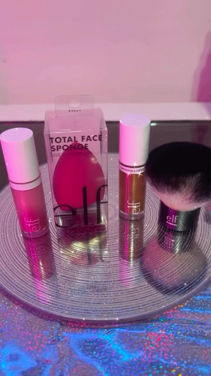 💖 e.l.f. Total Face Sponge — 10/10
This sponge is super soft and blends foundation, concealer, and cream products like a dream. It picks up just the right amount of product and gives a flawless finish whether used damp or dry. A total staple for everyday makeup! 💖

💫 e.l.f. Blush (Pink Sparkle) — 10/10
This blush gives the perfect pop of pink with a touch of shimmer. It’s smooth, buildable, and delivers a radiant, natural flush that lasts all day. Definitely a must-have for that fresh, glowing look! 💗✨

☀️ e.l.f. Bronzer & Contour Stick — 10/10
Creamy and blendable with a buildable formula. It’s perfect for contouring on the go or warming up your complexion. Doesn’t look patchy and layers beautifully under powders. 🙌🏼

💖e.l.f. Kabuki Brush — 10/10
Plush, dense, and so soft! It buffs bronzers, blushes, and powders beautifully, giving an airbrushed effect. A game-changer for flawless makeup application. 🥰

✨ Overall Impressions
e.l.f. continues to deliver incredible quality at an unbeatable price. Every product blends seamlessly, lasts well, and is perfect for both beginners and beauty enthusiasts. Highly recommend, it’s a 10/10 across the board! 💄💕

#ltkbeauty #ltkdayinmylife #pinkcommunity #elfcosmetics #pinkaesthetic