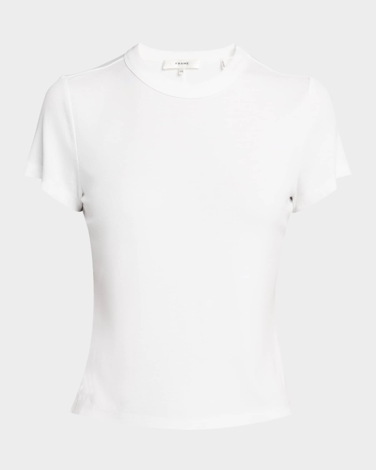 Ribbed Crewneck Baby Tee | Neiman Marcus