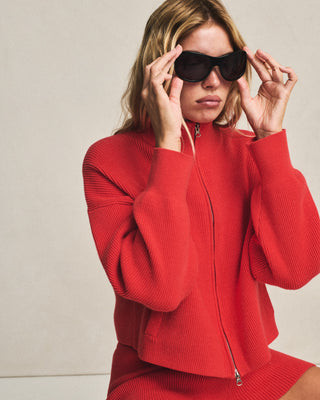 Ribbed Knit Funnel Neck - Heart | Daily Drills LLC