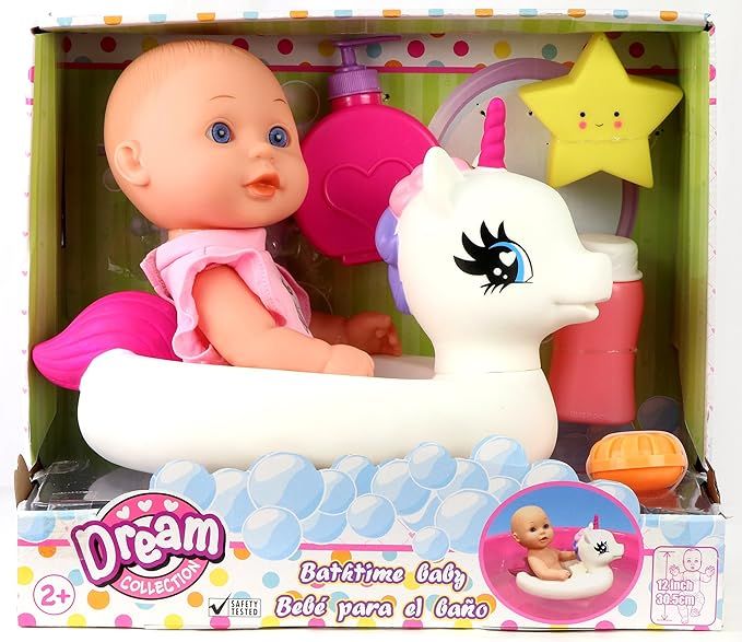 Gi-Go Bath Time 12" Baby Doll with Unicorn Floatie | Amazon (US)