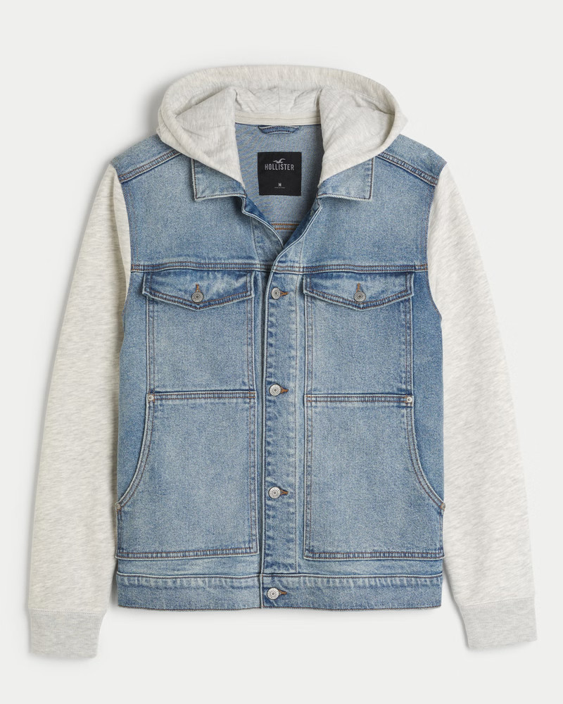 Men's Denim Hoodie Jacket from Hollister | Hollister (US)