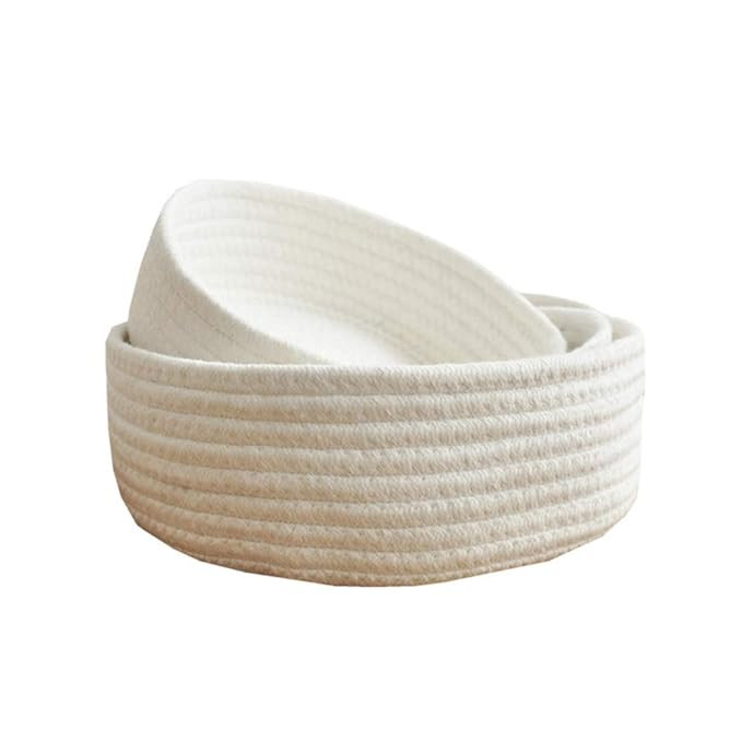 Cotton Rope Handmade Woven Home Storage Household Candy Toys Storage Basket Sundries Collection B... | Amazon (US)