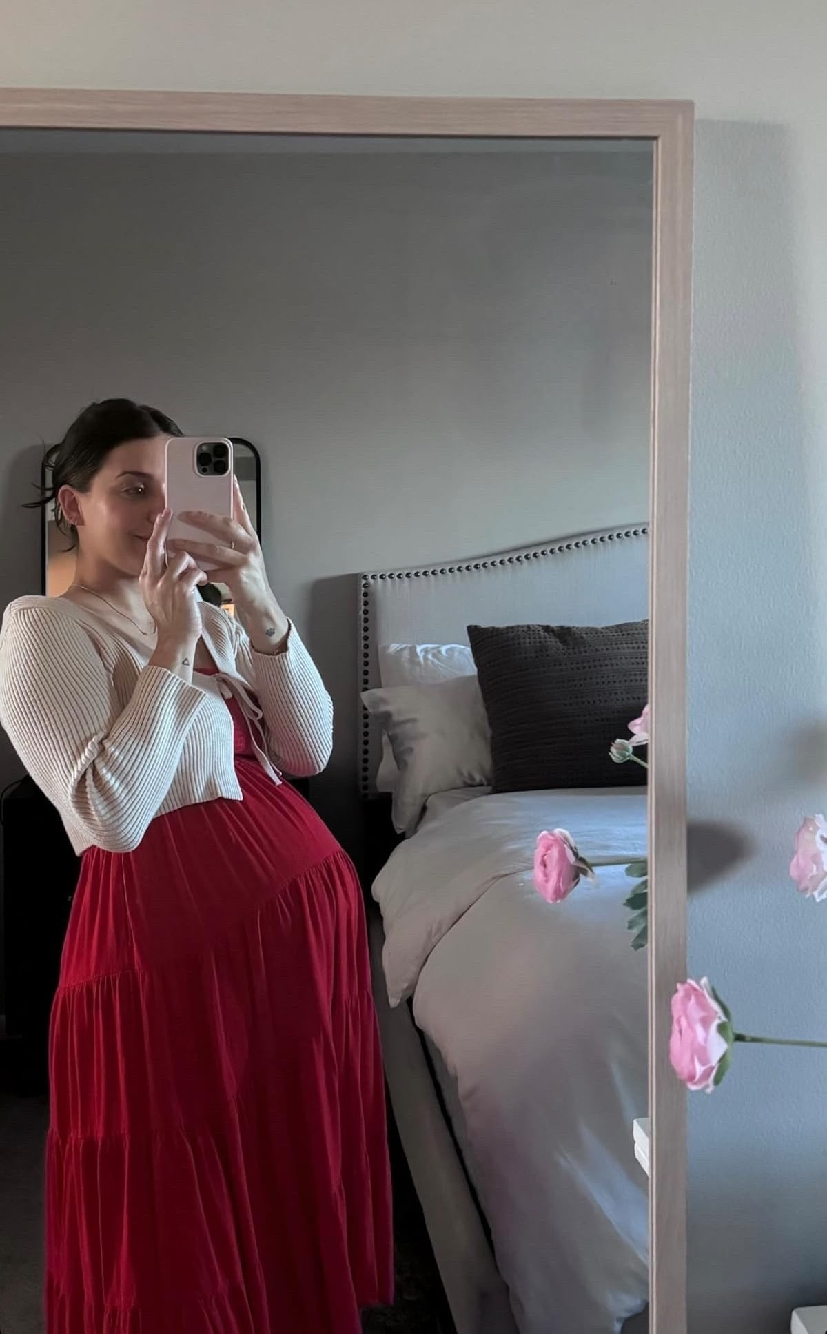 Red Dress - Beige Sweater - Sunglasses

#LTKootd