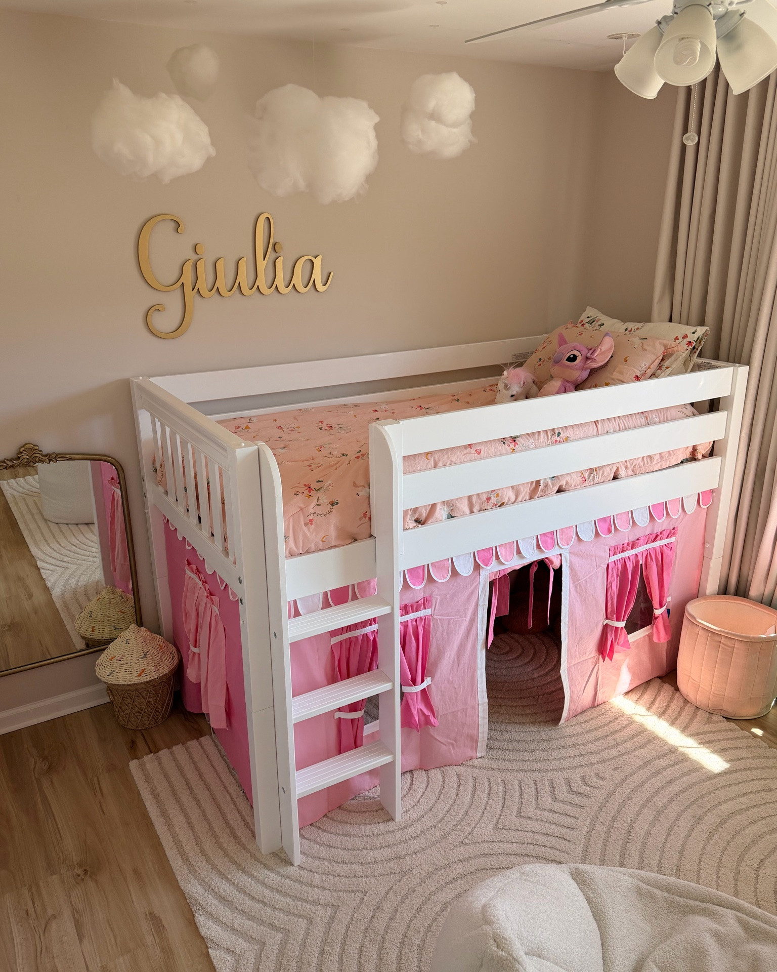 Toddler girl room ideas 🎀

Sharing all the details from Giulia's pink bedroom! We recently updated her space with a low bunk bed and desk, making it perfect for sleep, play, crafts, and reading.

I love creating rooms that are beautiful, functional, and can grow with my kids. Linking everything from the furniture and bedding to the decor and storage solutions 🤍

#LTKmomlife #LTKHome #LTKKids