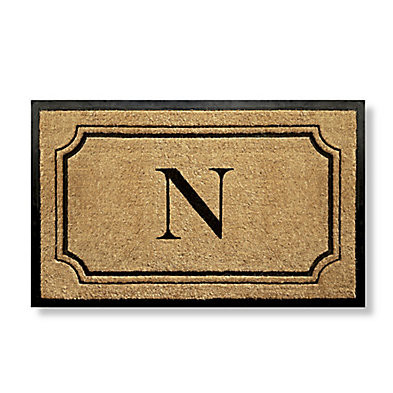 Pembrook Monogrammed Coco Door Mat with Rubber Back & Mold Resistant Coir | Frontgate