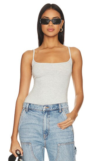 Scoop Cami Bodysuit in Heather Grey | Revolve Clothing (Global)