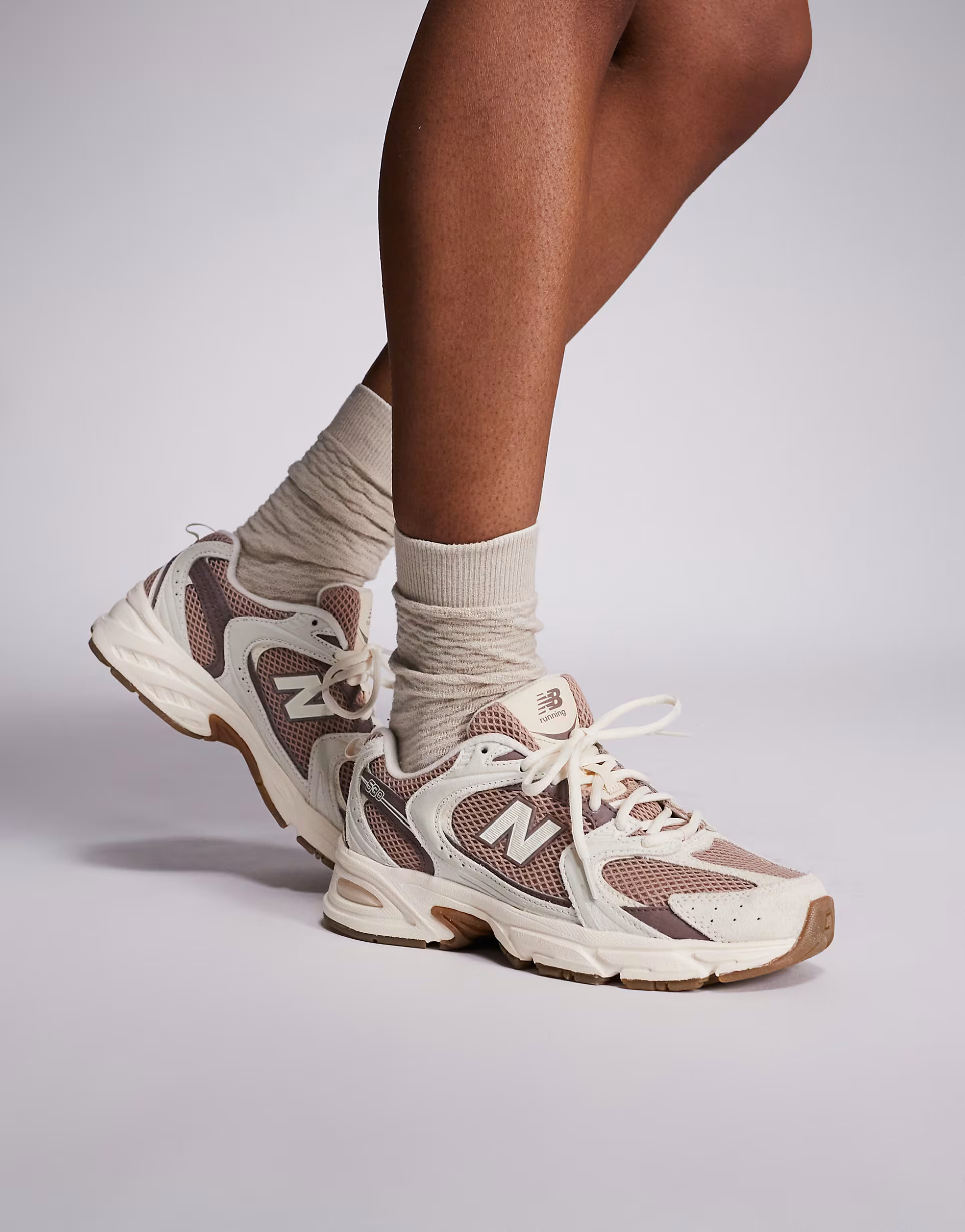 New Balance 530 trainers in white and brown | ASOS (Global)