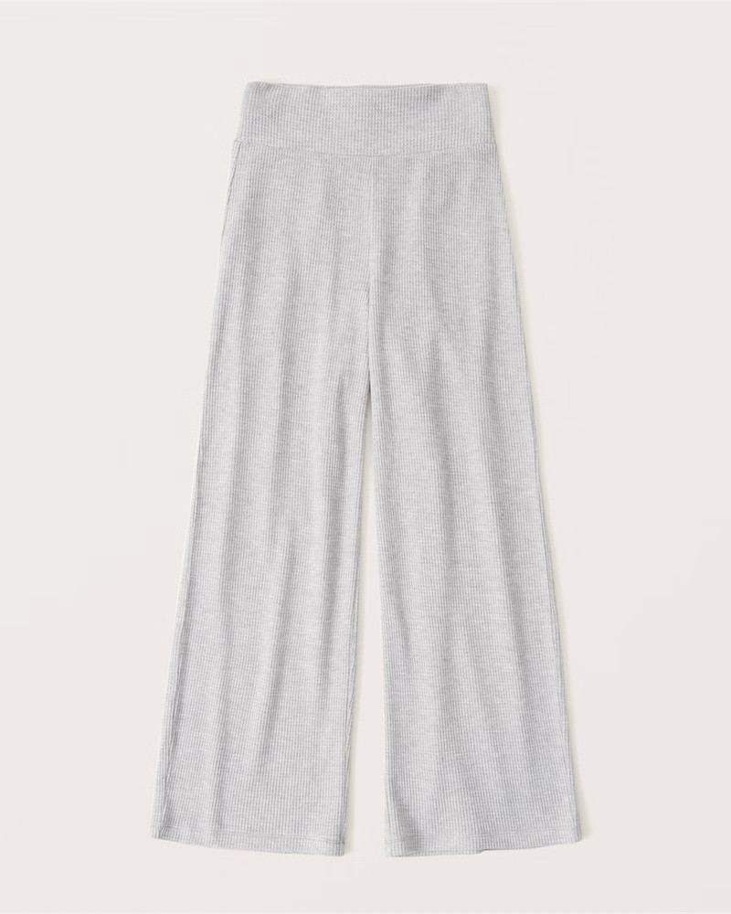 Waffle Lounge Wide Leg Pants | Abercrombie & Fitch (US)