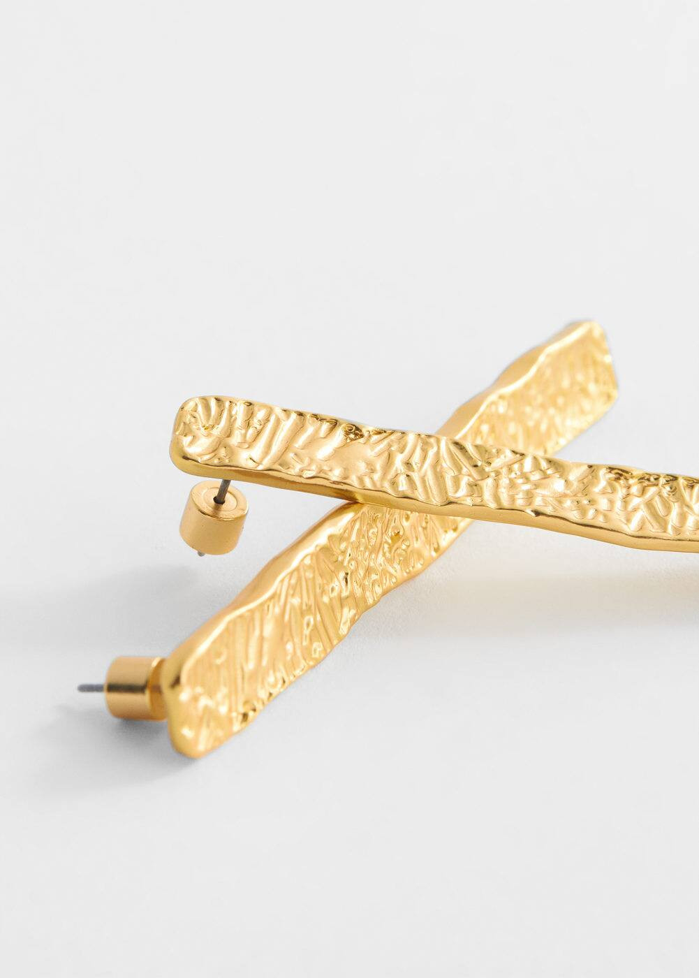 Long textured earrings -  Women | Mango USA | MANGO (US)