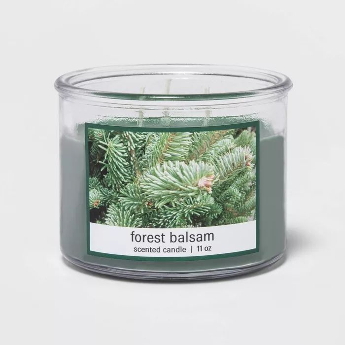 11oz Glass Jar 3-Wick Forest Balsam Candle | Target