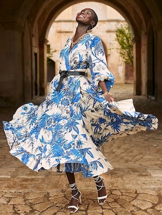 Stampa Wrap Dress | Banana Republic (US)