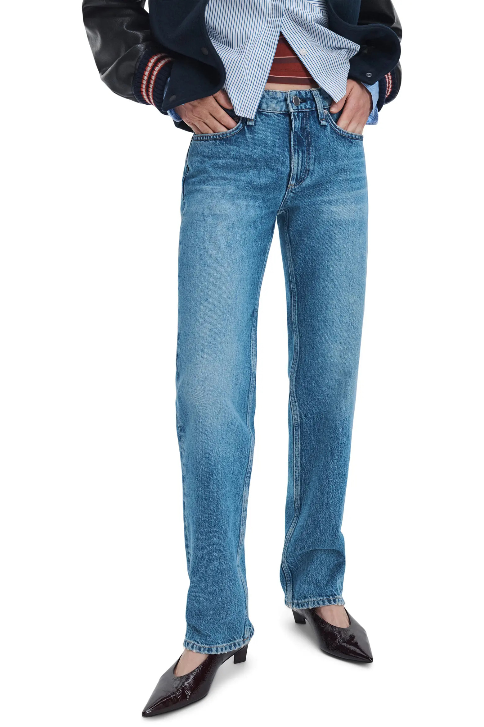rag & bone Harlow Low Rise Full Slim Straight Jeans (Women) | Nordstrom | Nordstrom