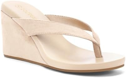 Coutgo Womens Wedge Heels Sandals Platform Flip Flops Slides Slip On Summer Beach Shoes | Amazon (US)