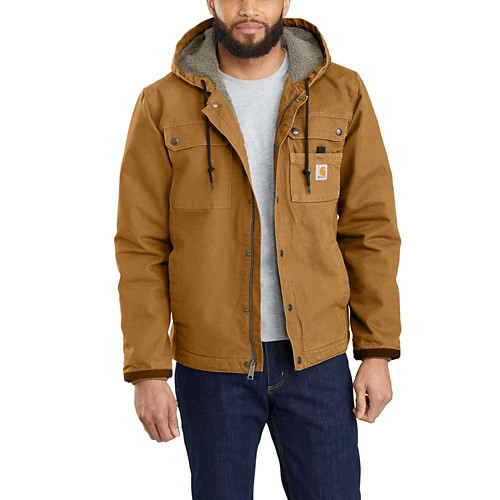 Men's Carhartt Relaxed Fit Washed Duck Sherpa-Lined Utility Softshell Jacket | Scheels