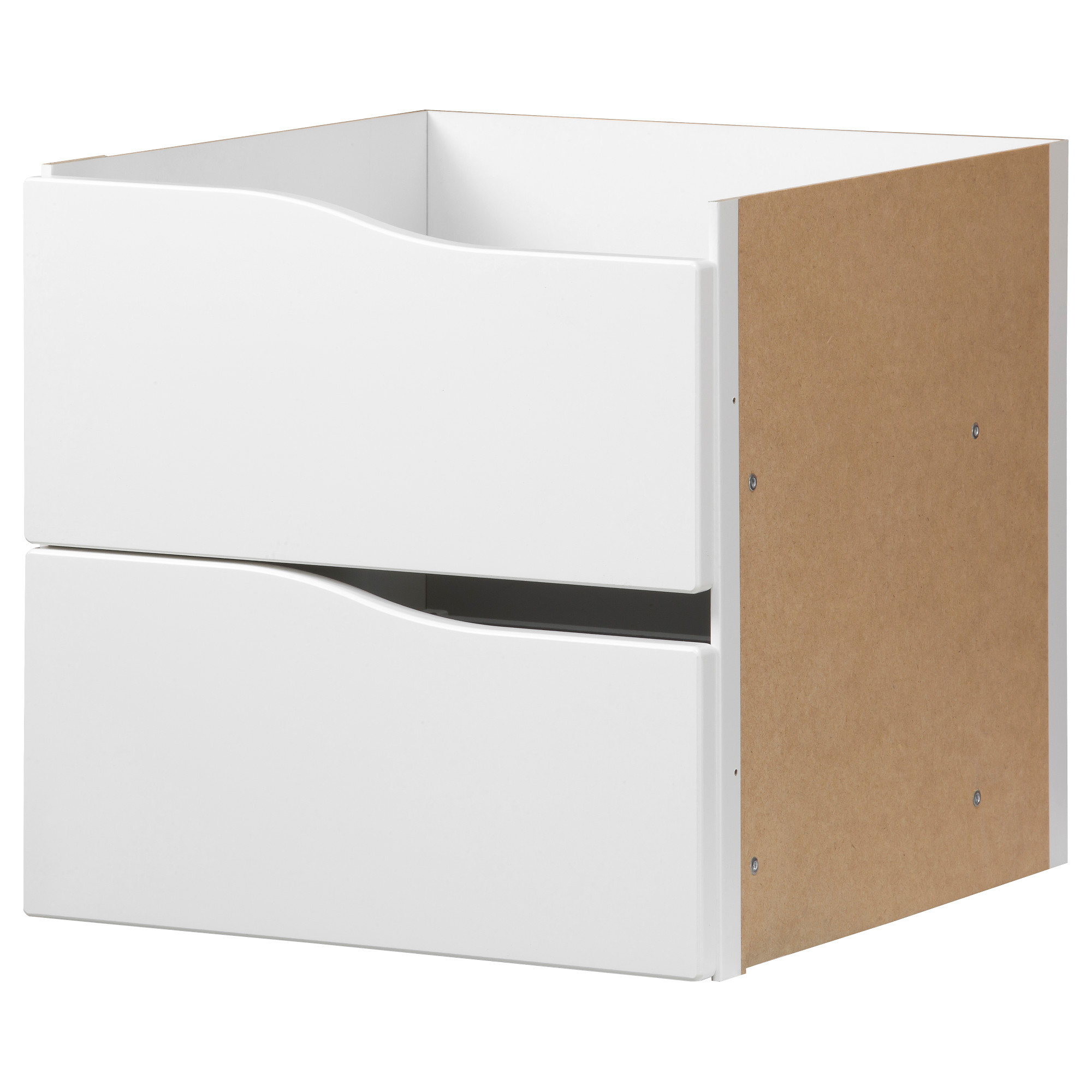 KALLAX insert with 2 drawers, wave shaped/white, 13x13"  - IKEA | IKEA US