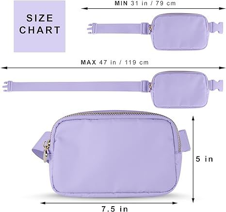 DANCOUR Purple Fanny Pack Crossbody Bags For Women - Purple Belt Bag For Women Crossbody - Everyw... | Amazon (US)