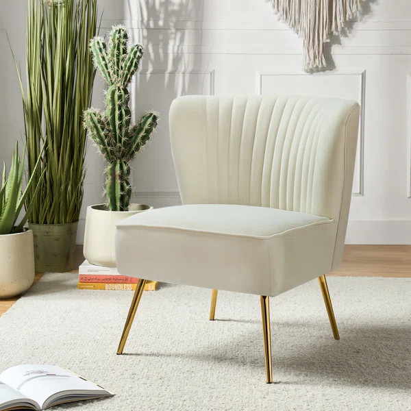 Euclid Upholstered Accent Chair with Metal Legs | Wayfair North America