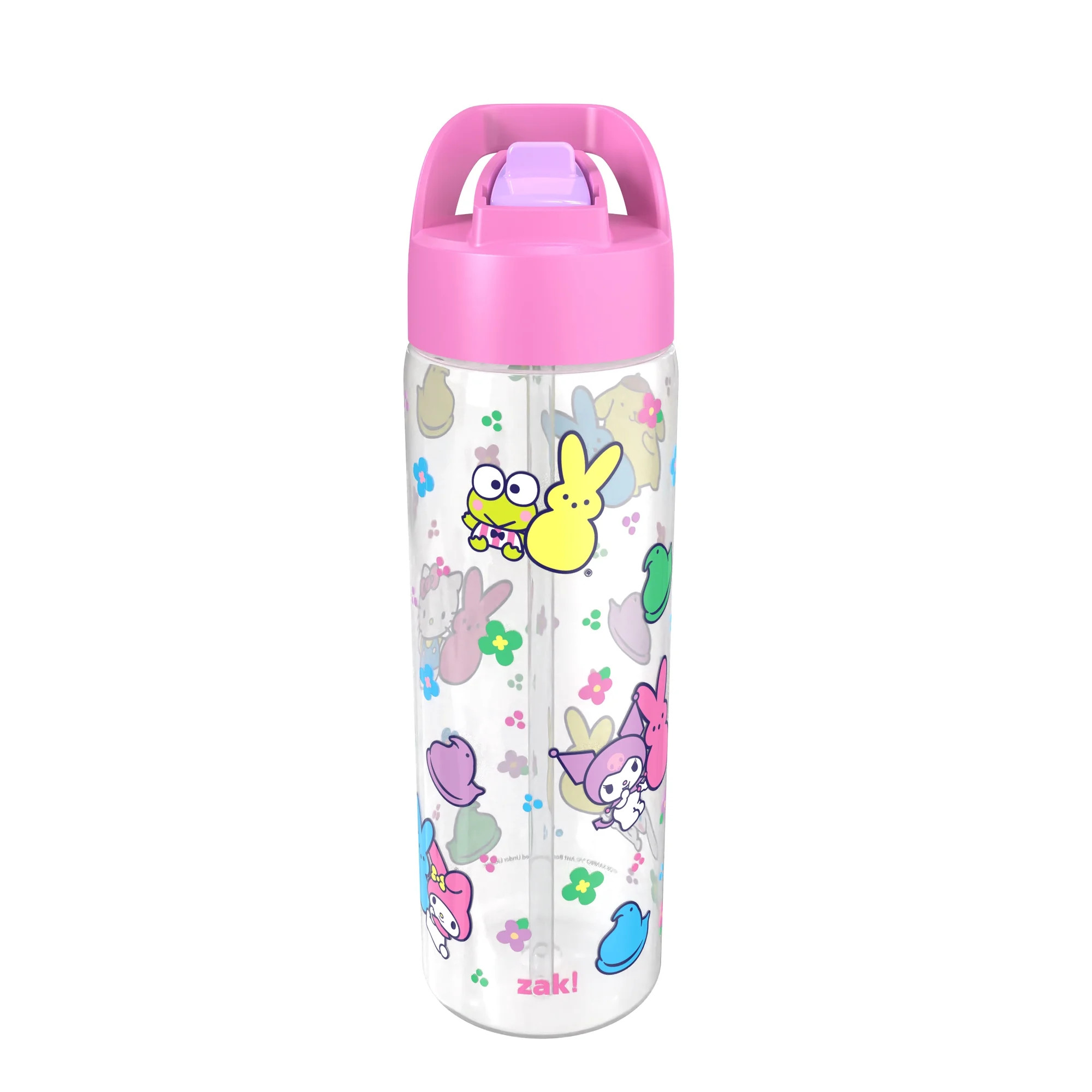 Zak Designs 24.5oz Peeps x Hello Kitty Durable Plastic Fleet Bottle - Clear | Walmart (US)