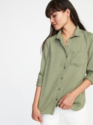 Relaxed Tencel® Shirt for Women | Old Navy US