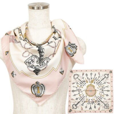 Hermes "LES CLES" Carre 90 Silk 100% Scarf Vintage Rare Cleaned | eBay US