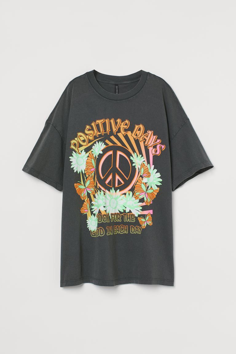 Oversized Printed T-shirt | H&M (US + CA)