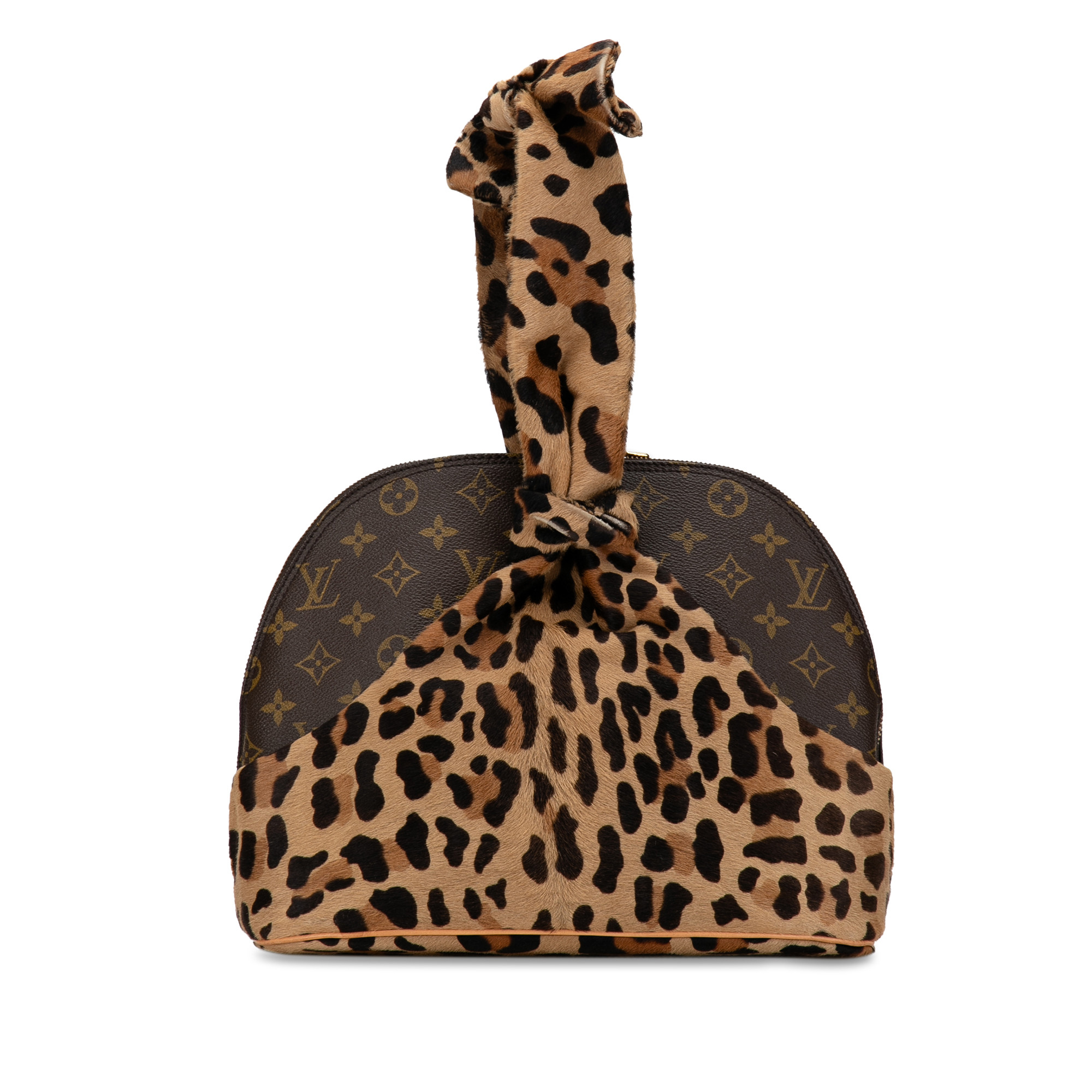 Pre-Owned Authenticated Louis Vuitton Azzedine Alaia Monogram Leopard Alma Canvas Brown Handbag T... | Walmart (US)