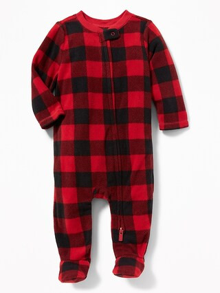 Micro Performance Fleece Footed One-Piece for Baby | Old Navy US