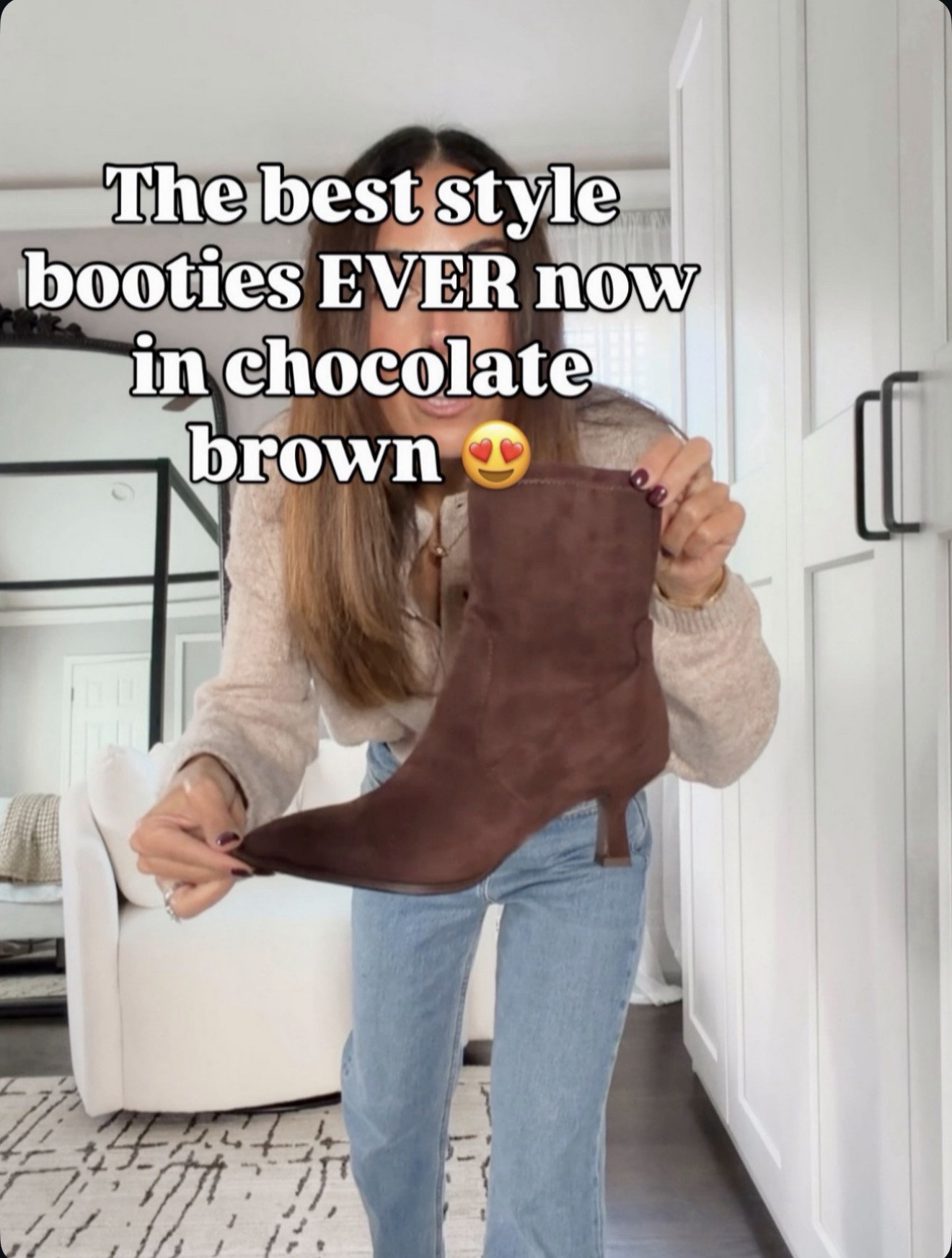 The BEST booties ever — now in chocolate brown 😍 Chic heel, flexible toe, insanely comfy. 

#LTKHoliday #LTKOver40 #LTKGiftGuide