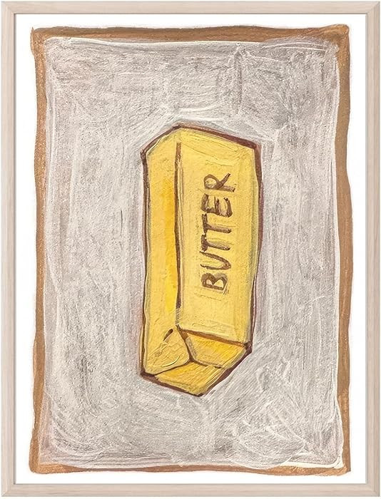 Kitchen Wall Art Minimalist Kitchen Decor Coffee Shop Poster Butter Wall Art Canvas Print 12x16 I... | Amazon (US)