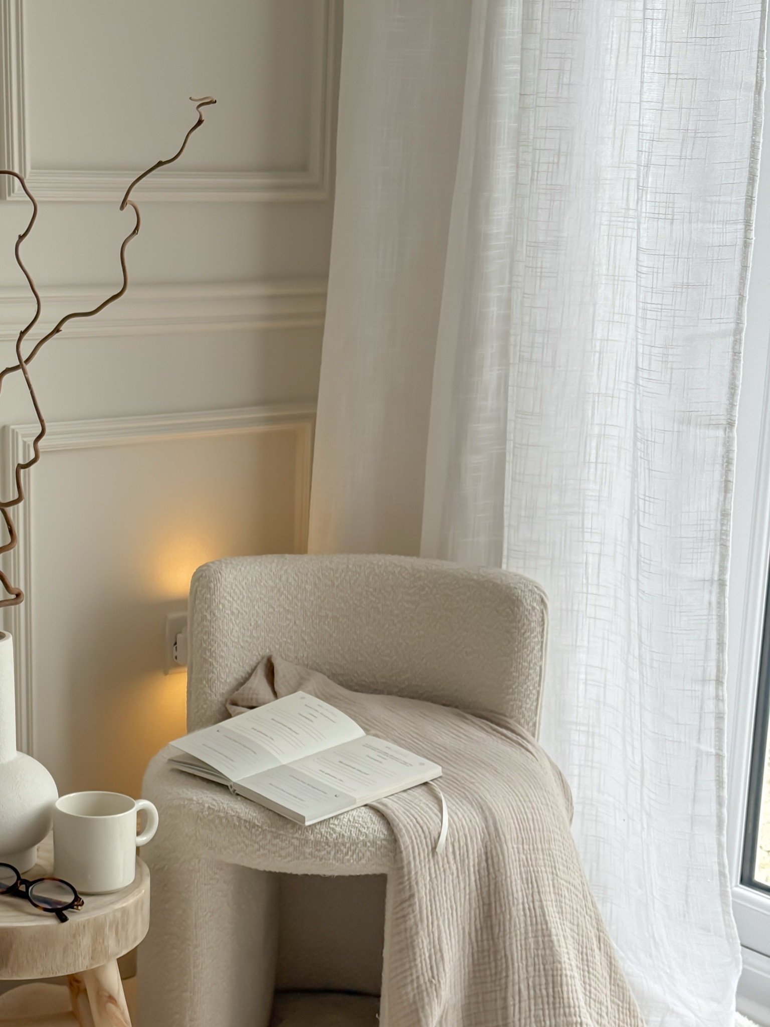 Dining room voile curtains 🤍