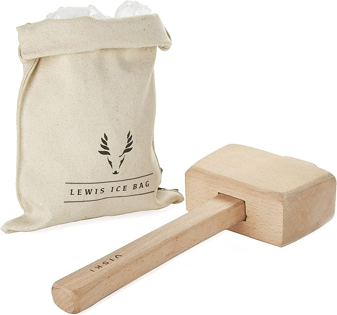 Viski Professional Lewis Bag and Mallet Bartender Kit & Bar Tools Kitchen Accessory 12", Ice Bag ... | Amazon (US)