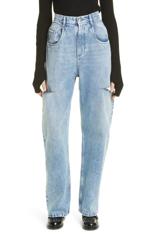 Maison Margiela Ripped Side Cutout Jeans in Stone Washed at Nordstrom, Size 4 Us | Nordstrom
