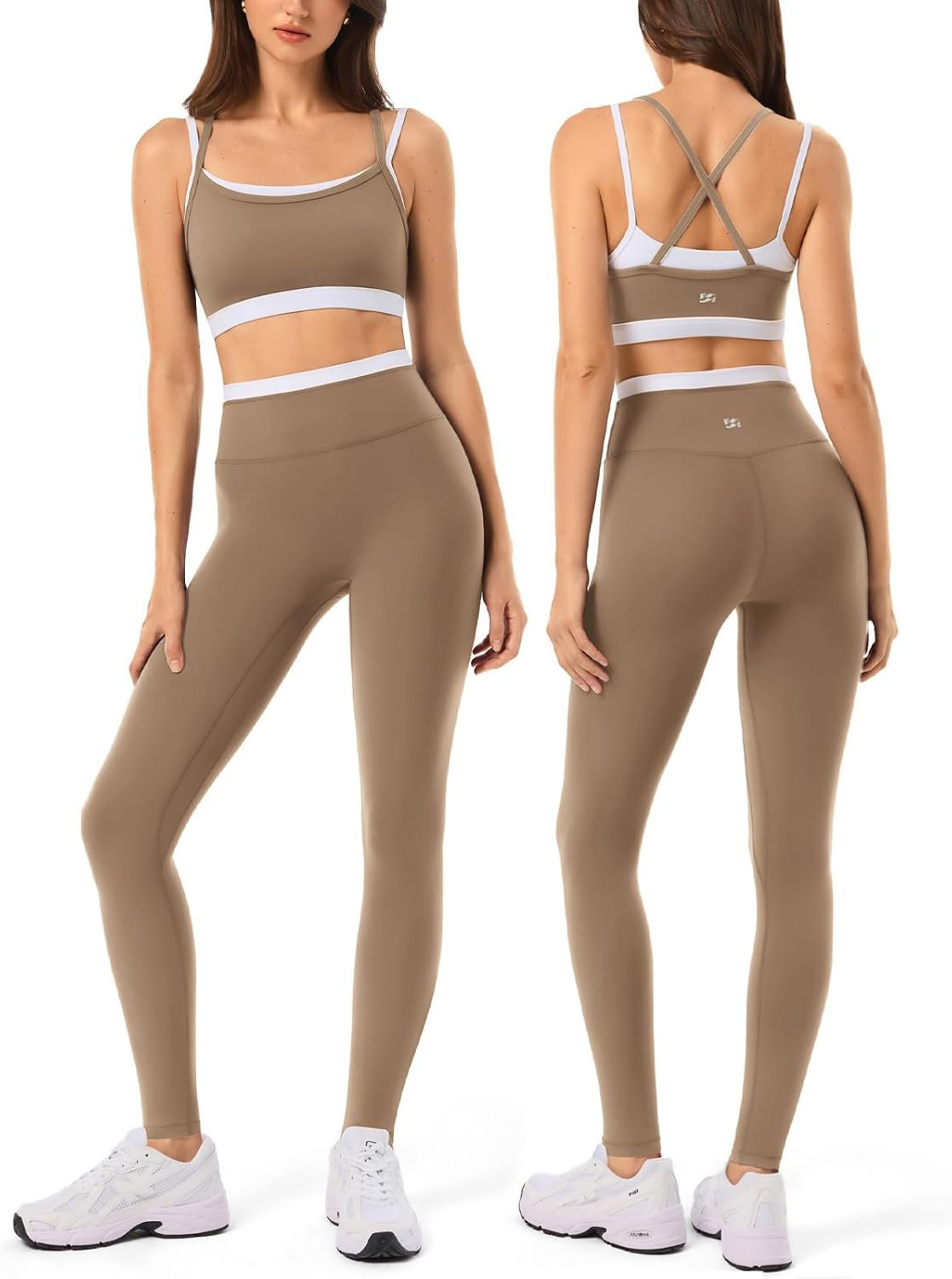 2 Pieces Workout Sets for Women Athletic Pilates Outfits Activewear | Amazon (US)