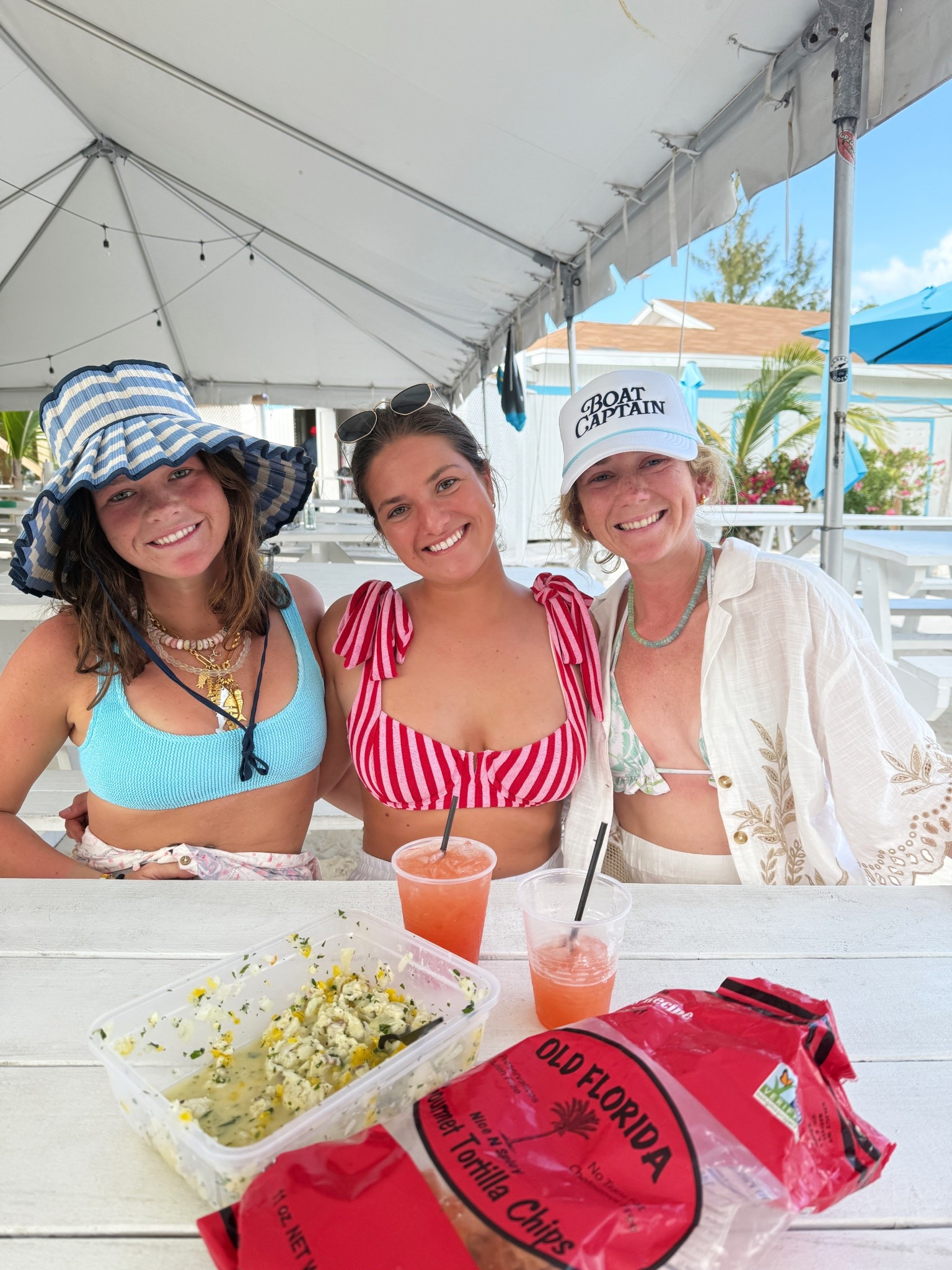 Grabbers Day !! Guana Cay bahamas Spring break fashion !! Love dressing up swimwear with fun jewelry #BRINKERANDELIZA has the absolute best pieces that are durable and well made. #springbreak #abacos #bahamas #guanacay #bahamasfashion #lornamurray #citrineswim #bikiniseason #spring #summer 