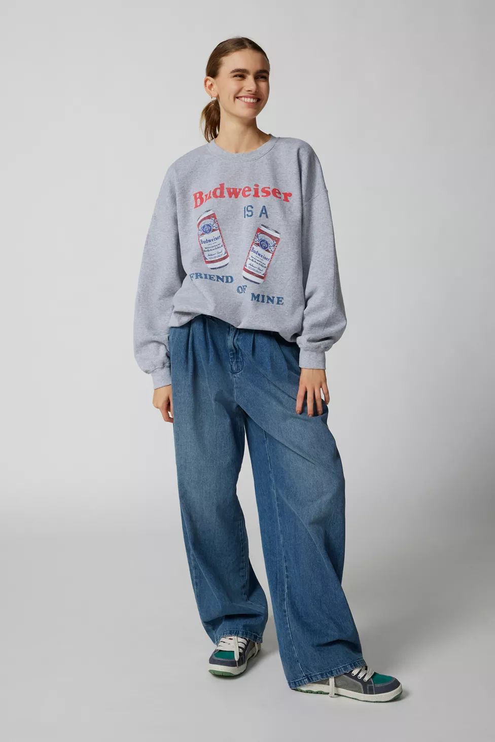 Budweiser Is A Friend Of Mine Graphic Sweatshirt | Urban Outfitters (US and RoW)